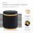 Tova Upholstered Ottoman With Gold Trim-2112615061