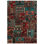 Tapis en chenille de coton marocain rétro bleu Eilette