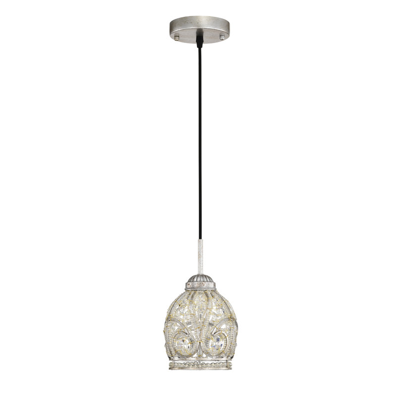 Luminaire suspendu en cristal Telder, Argent