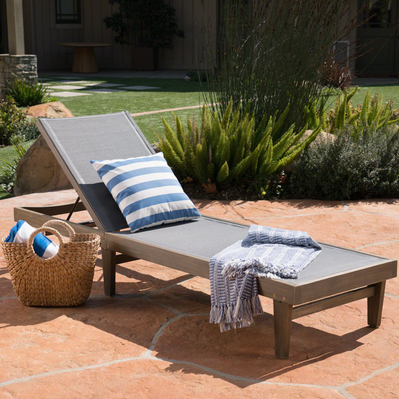 Chaise en filet gris foncé - confortable pour le repos et la détente, en bois de source durable, l 23,7 po x H 30,59 po, l