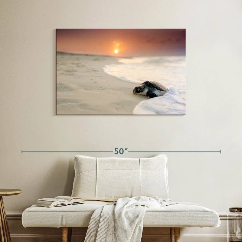 Brampt Turtle On The Shore, 26" H x 39" W