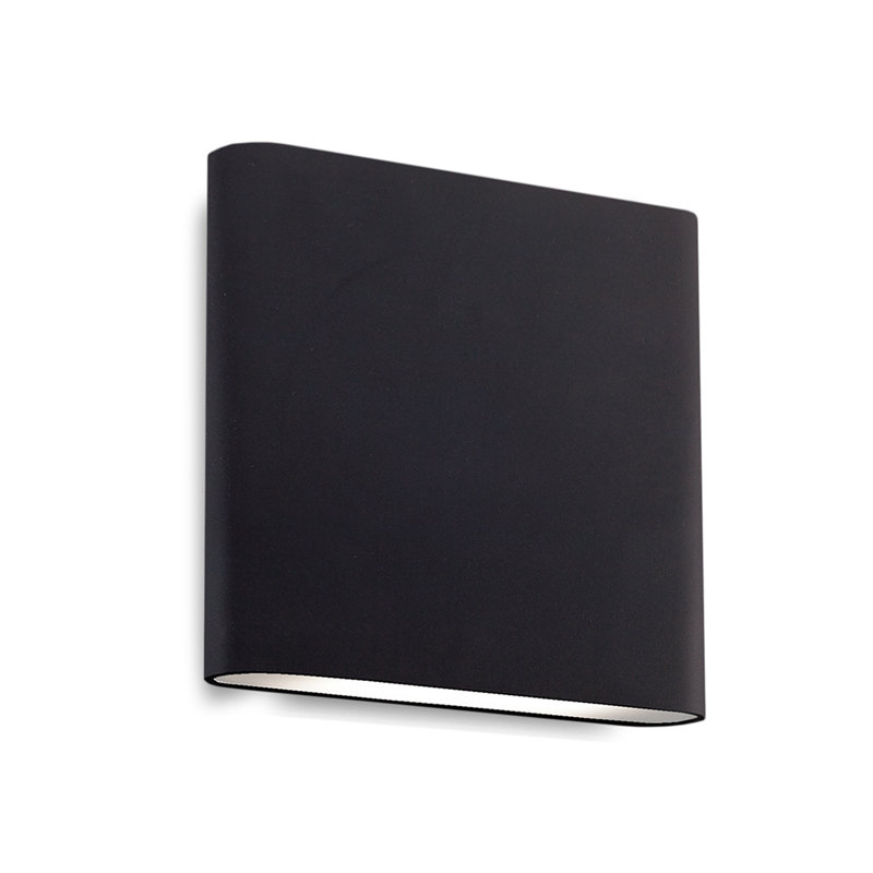 Slate LED Wall Light, 5.5" H x 6.13" W x 1.63" D, Black