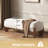 59.8'' White Linen Bedroom Bench