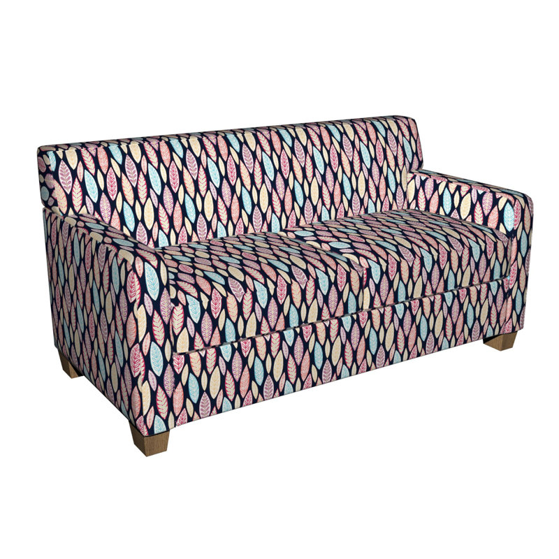 Tissu à imprimé floral, Noir / Jaune