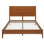 Structure de lit plateforme en bois de bambou massif de style Mid-Century moderne avec lattes de bois et support en métal, aucun sommier requis, assemblage facile-649181506-649181516