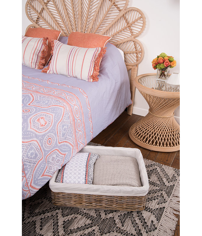 Panier en rotin Ayriauna, Grand - H 8,5 po x l 26 po x P 21 po