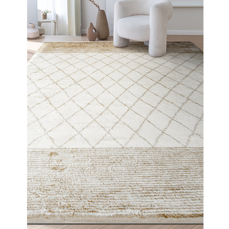 Moroccan Wool Moroccan Area Rug, Rectangle 10' x 14'