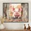 Portrait de cochon à la grange - décoration murale cochon-340054870-452554307