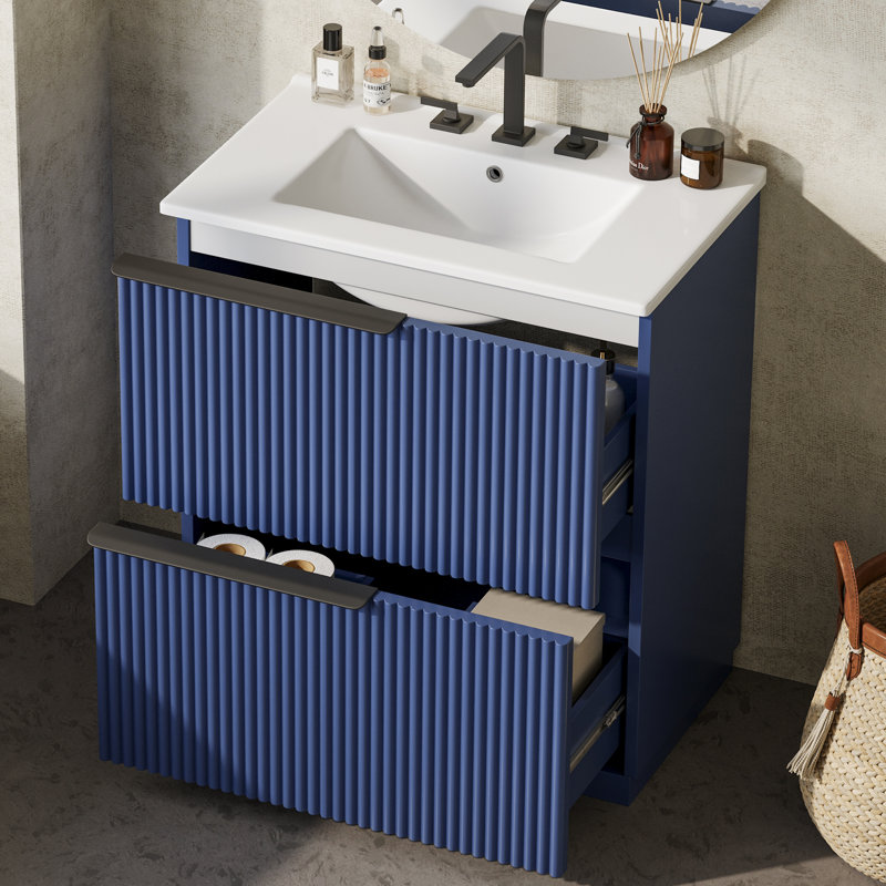 30'' Single Bathroom Vanity with Ceramic Top