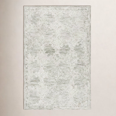 Hand-Tufted Wool Damask Rug