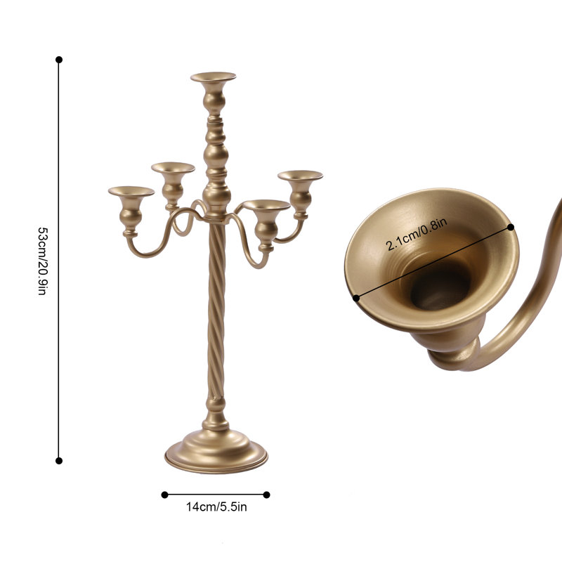 20.9'' H Metal Tabletop Candelabra