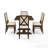 Heymann Trestle Dining Table with Upholstered and Wood Chairs-205302928-162585731