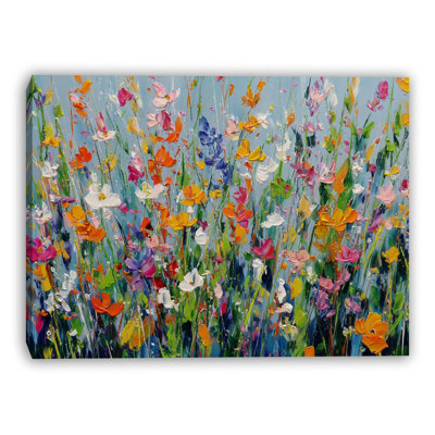 Soft Meadow Harmony Wrapped Canvas Wall Art