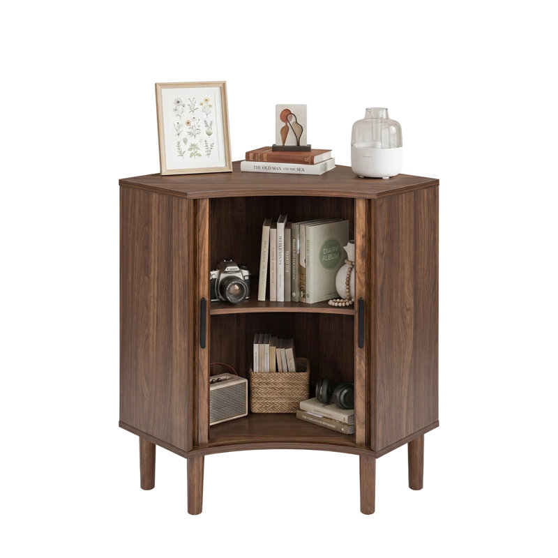 Armoire de coin cannelée