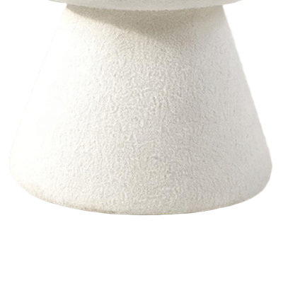 Tabouret Xyna en forme de champignon avec base piédestal, tissu beige