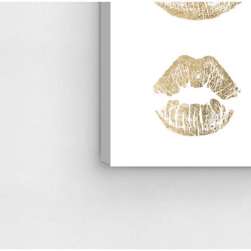 24k Kisses - Floater Frame, impression sur toile, H 12 po x l 12 po