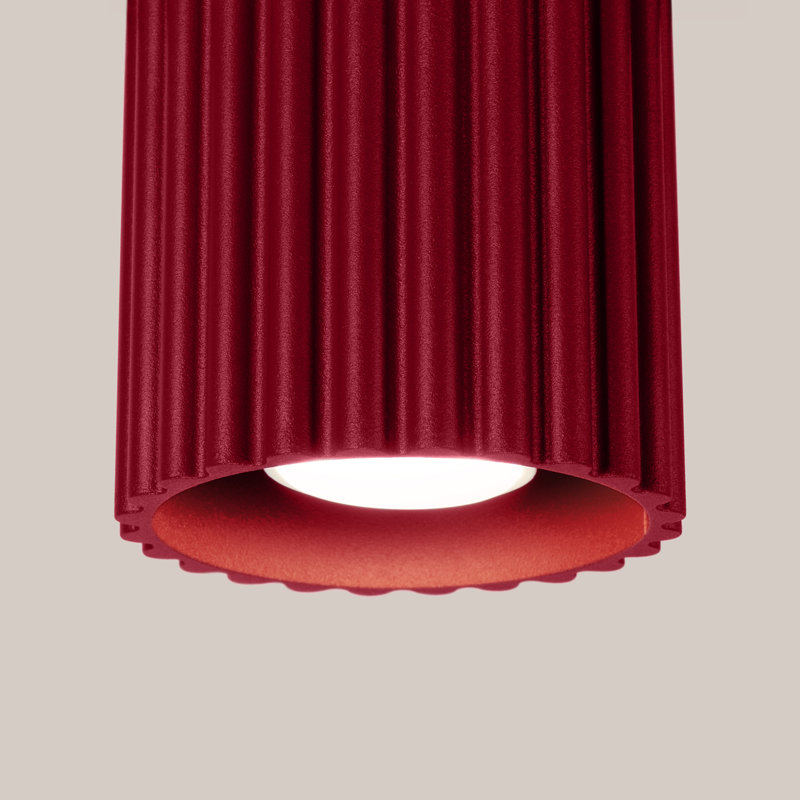 Aura Aluminium Flush Mount, Burgundy, 10x10x10 cm, 1 Light