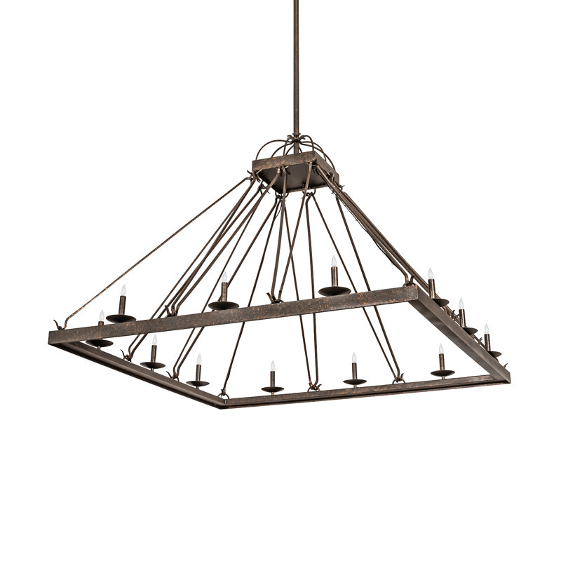 Aumerle 12 - Light Dimmable Square / Rectangle Chandelier
