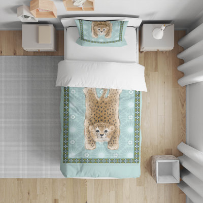 Lil Lying Leopard Tile Comforter Set