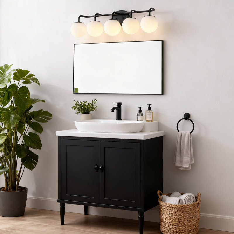Coiffeuse Sommers Louis, Noir, 5 lumières