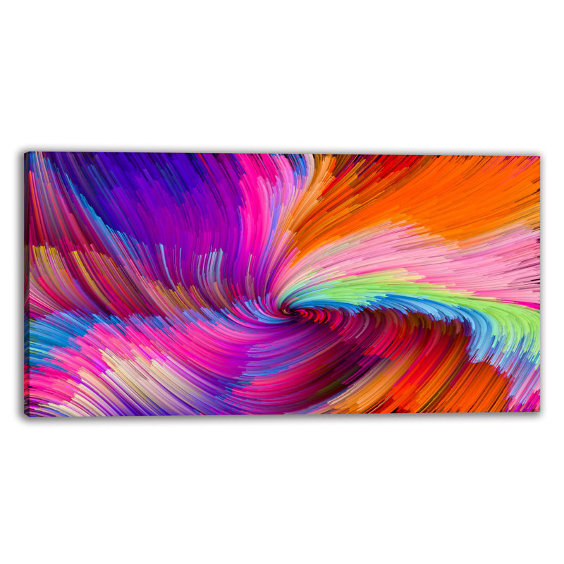 «Color Swirl Series», impression sur toile tendue, H 27,5 po x l 55 po x P 1,5 po