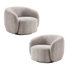 Coheman Upholstered Boucle Swivel Barrel Chair