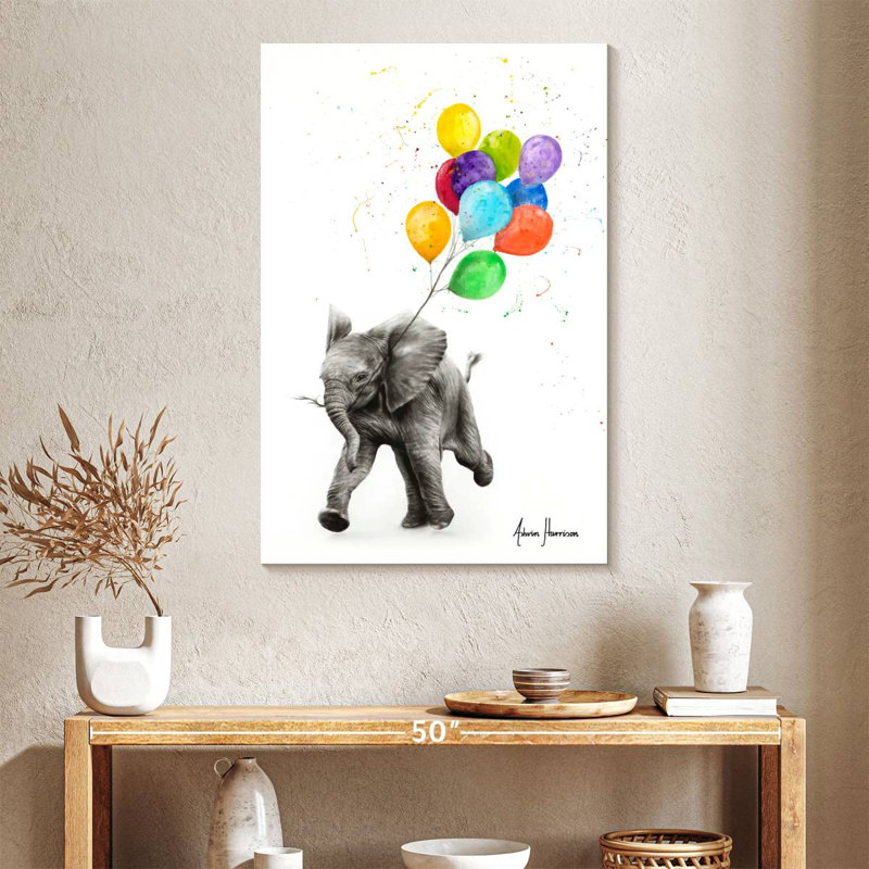 Éléphant liberté, H 39 po x l 26 po