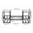 Dhivya 12 - Bottle Wine Bottle & Glass Rack in Black