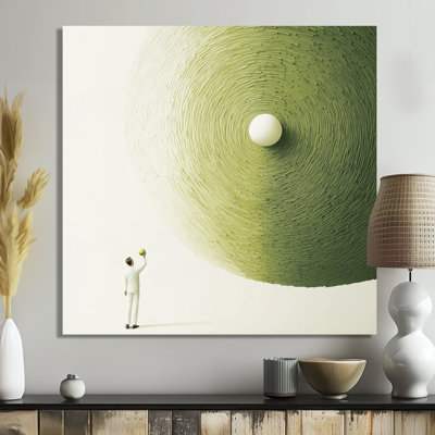 Green Golf Achievement II - Inspirational Metal Art, Achievement Motivation Metal Print