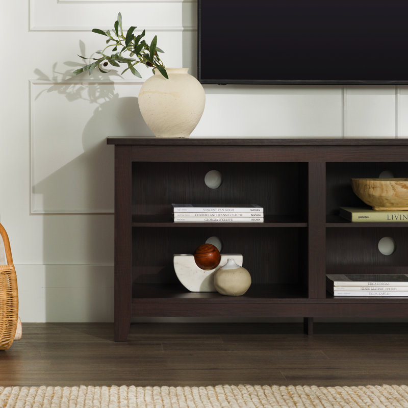 Meuble télé avec rangement ouvert Sunbury, Espresso, 58"