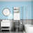 Over The Toilet Storage Cabinet With Open Bottom Bar & Adjustable Shelf, Anti-Tip, White-1656411282