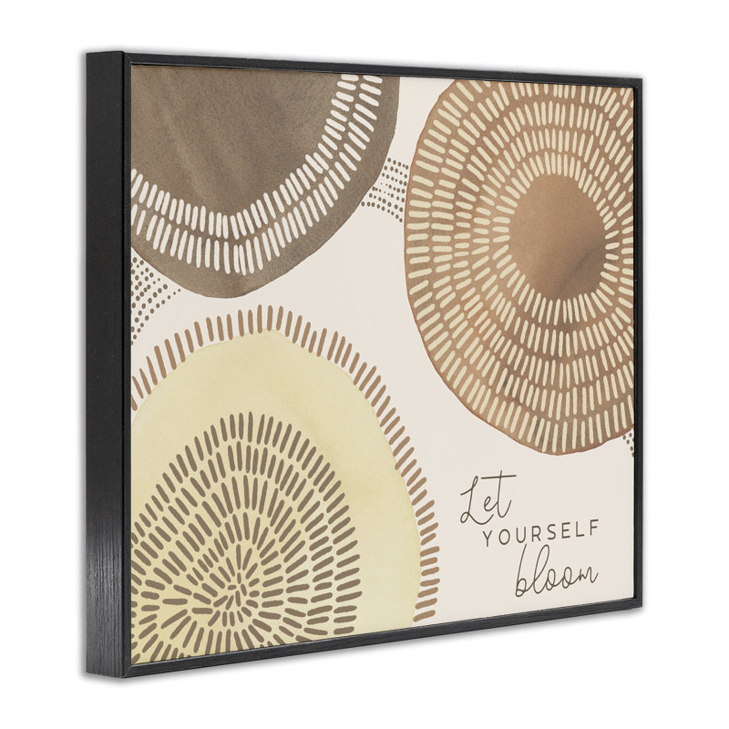 «Let Yourself Bloom Boho», art de la giclée encadrée par Jetty Home, LLC, Giclée encadrée noir minuit, H 16 po x l 20 po