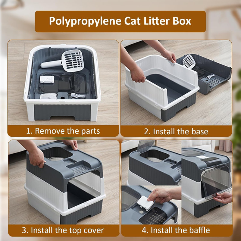 Polyethylene Plastic Litter Box Enclosure