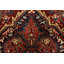 Tapis oriental rétro en laine rouge noué à la main 8 pi x 11 pi 1 po Tribal