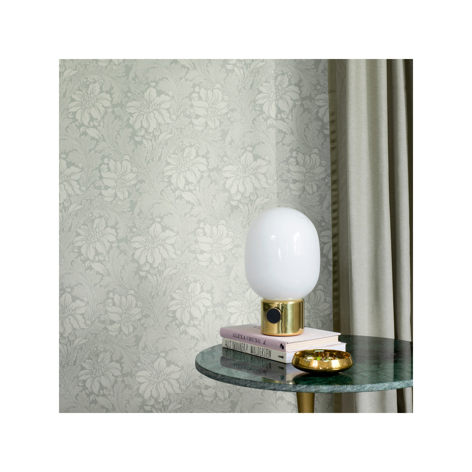 Boråstapeter Acanthus Garden Wallpaper, Light Green