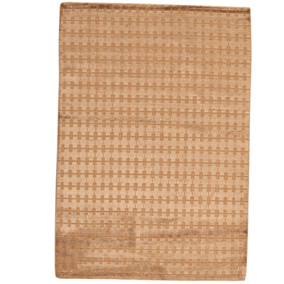 Tapis beige noué à la main de haute qualité