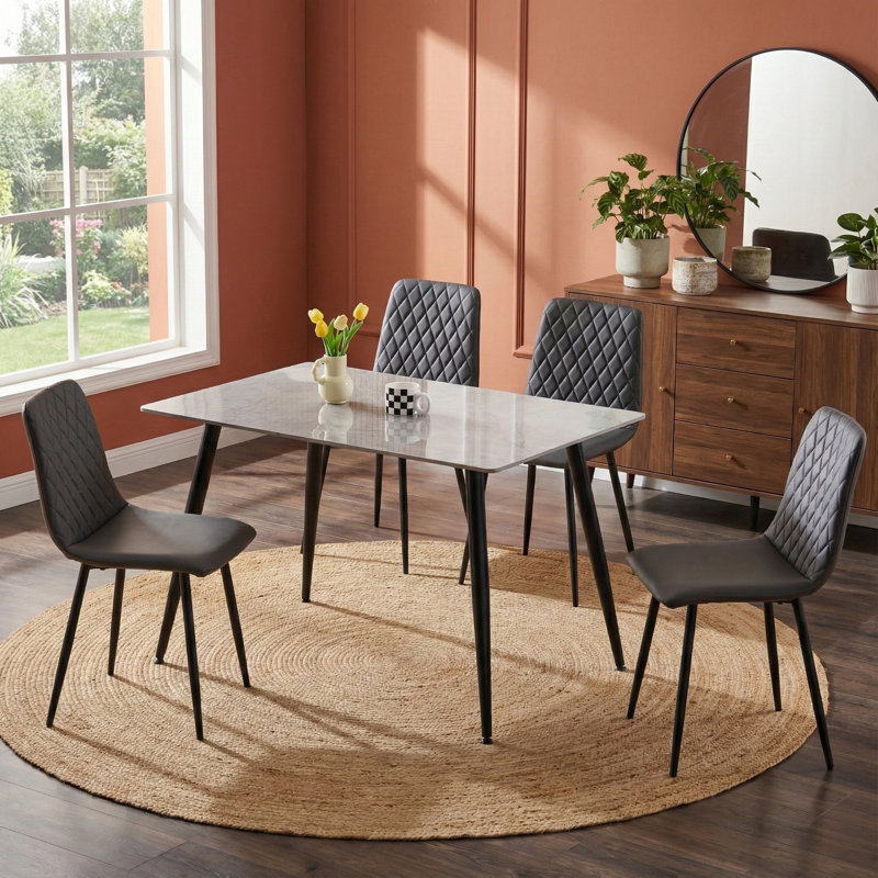 Argenta Dining Set, Dark Grey