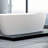 Lunar 71'' x 31.5'' Soaking Solid Surface Bathtub-22940821