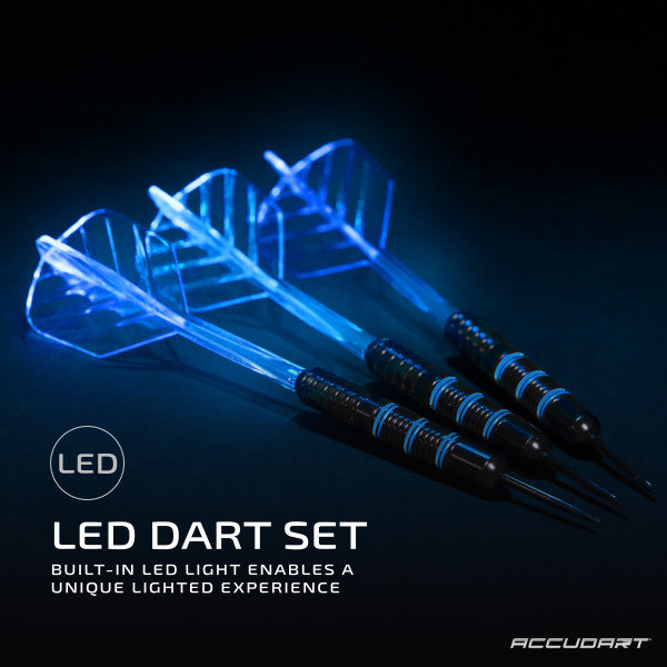 Accudart Tracer 3pk LED Darts, Blue