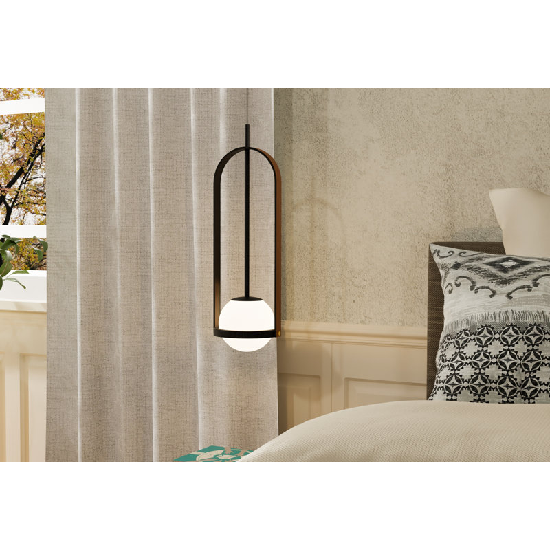 Strap 1 - Light Pendant, 118" H x 7.48" W x 7.48" D, Organic Gray