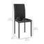 Ensemble de 6 chaises de salle à manger, similicuir, noir