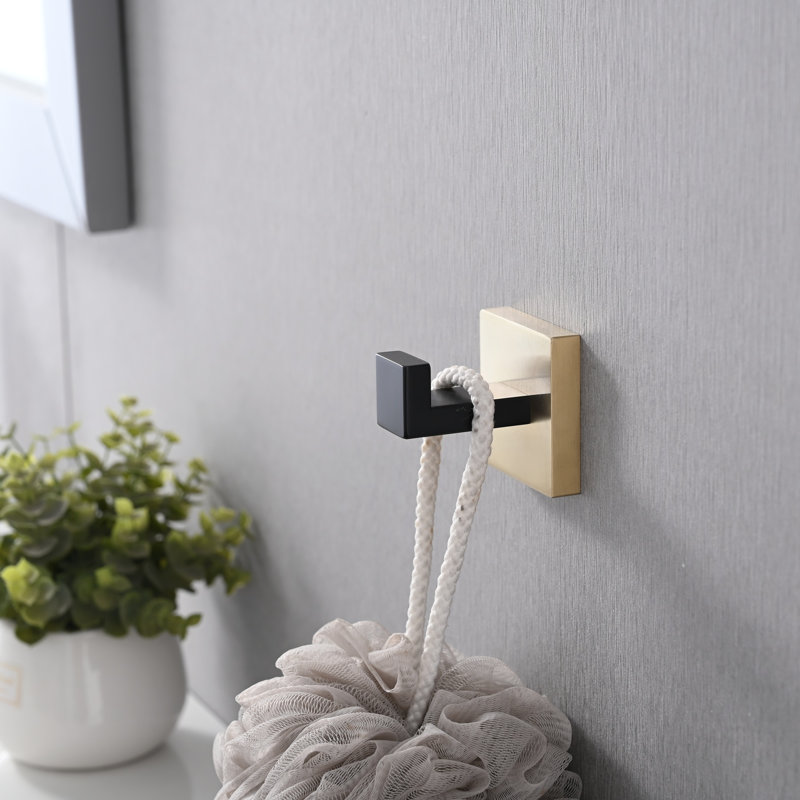 Paquet de 6 crochets pour serviettes de salle de bain en acier inoxydable, résistants à la corrosion et faciles à installer pour les espaces modernes