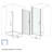 28x72 Inch Shower Door With Pivot Mechanism, Black Aluminum Frame, 1/4" Tempered Glass, Film, Water - Blocking Strip, Smooth Swing For Bathroom Improvement Featuring Half 6mm Transparent Raised Shock