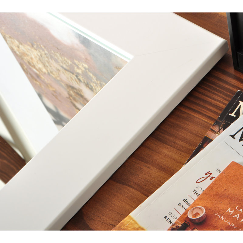 Miroir mural Hyler, 32 po x 22 po, Blanc mat