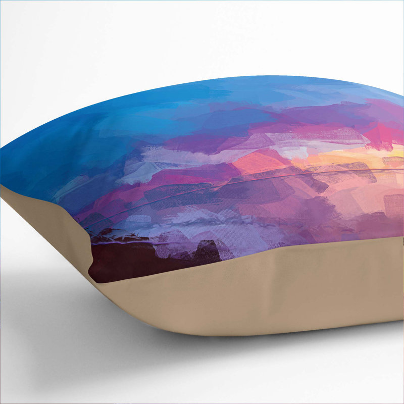 Abstract Square Throw Cushion, 55 x 55 cm, Stone