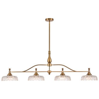Luminaire suspendu rétro 4 lumières style designer