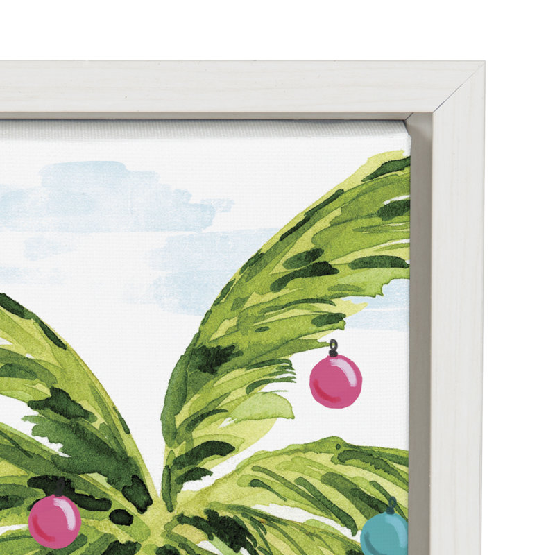 «Holiday Flamingo» par Sara Berrenson, reproduction d'art sur toile encadrée