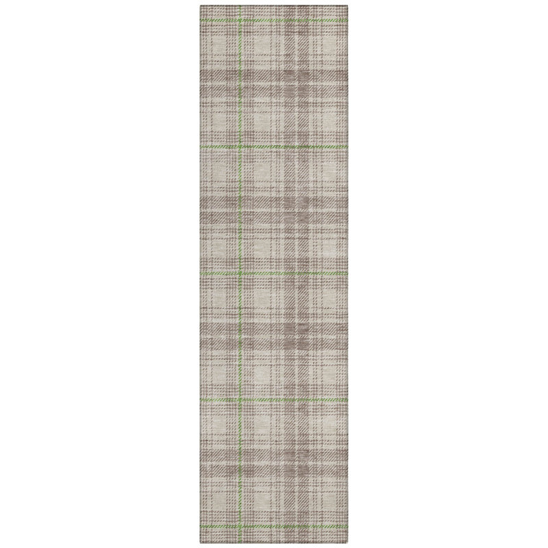 Aurora Beige Washable Indoor-Outdoor Rug - , 2'3" x 7'6"