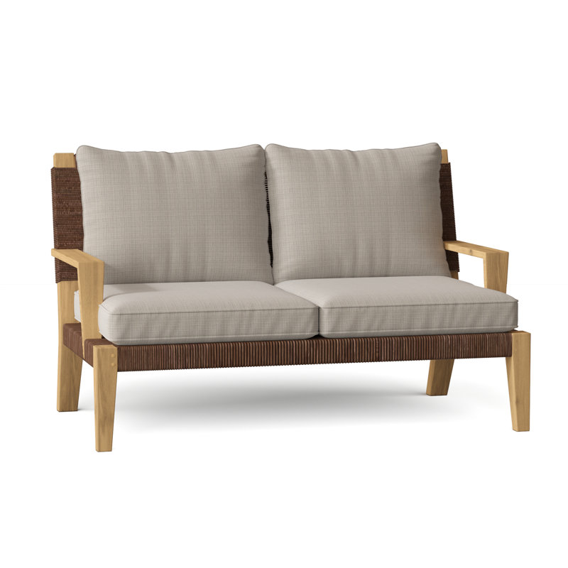 Hadley Outdoor 2 - Seat Loveseat, Sailcloth Salt, Hadley Hemp