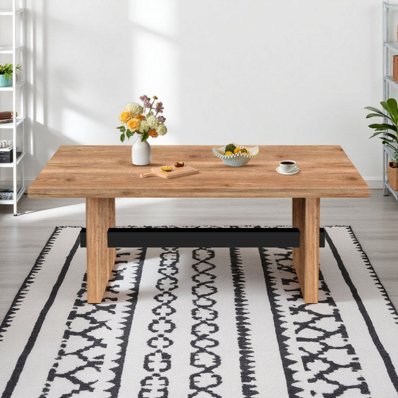 Petite table de salle à manger en bois massif pour quatre, H 29,53 po x L 63 po x l 27,56 po